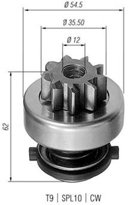 MAGNETI MARELLI Ведущая шестерня, стартер 940113020282